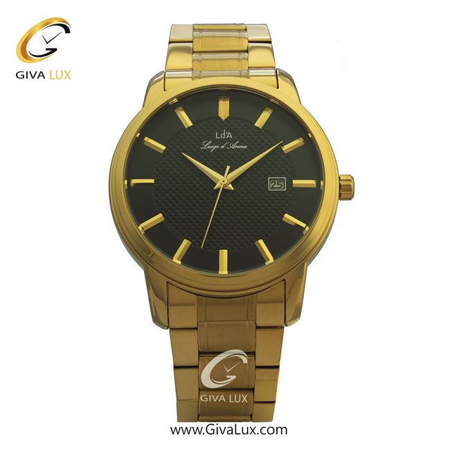 ساعت مچی اورجینال مردانه LdA طلایی | طلایی| سبز یشمی تیره| کد رفرنس 2416